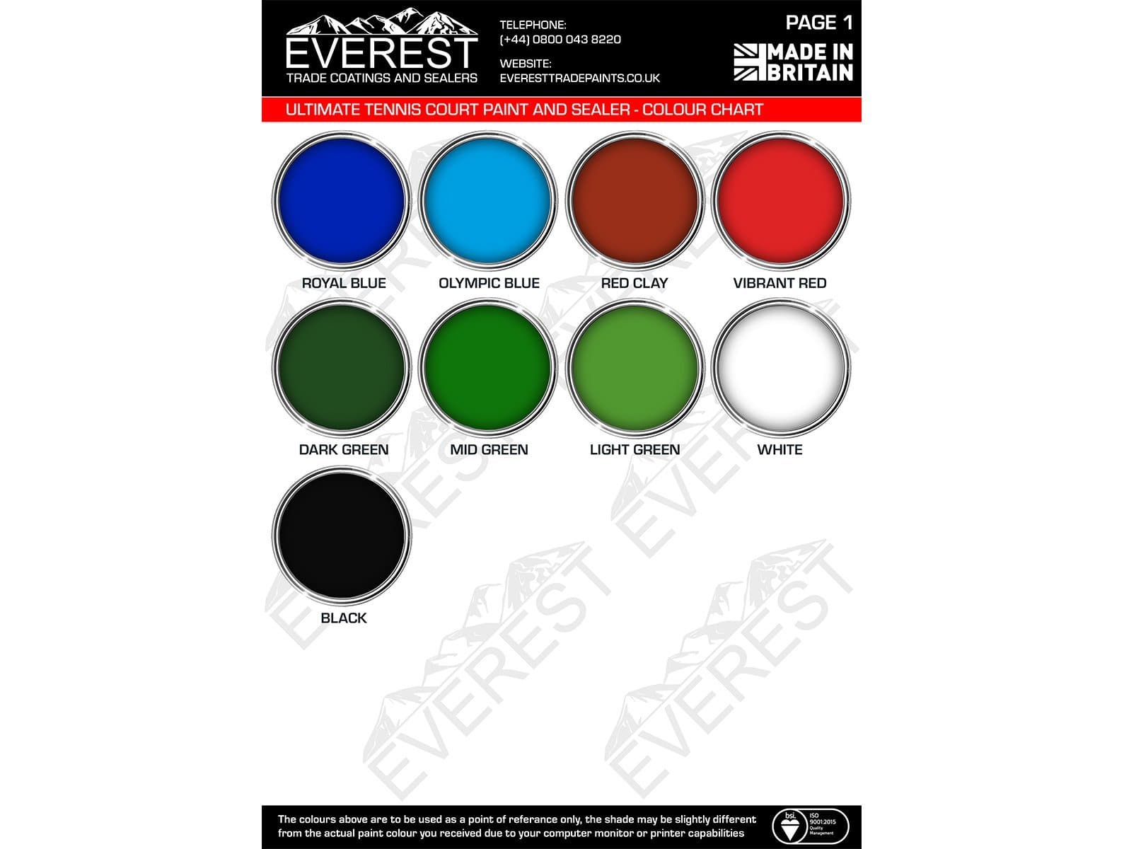 Everest - CourtCoat Tennis Court Paint - Anti - Slip - Everest Paints