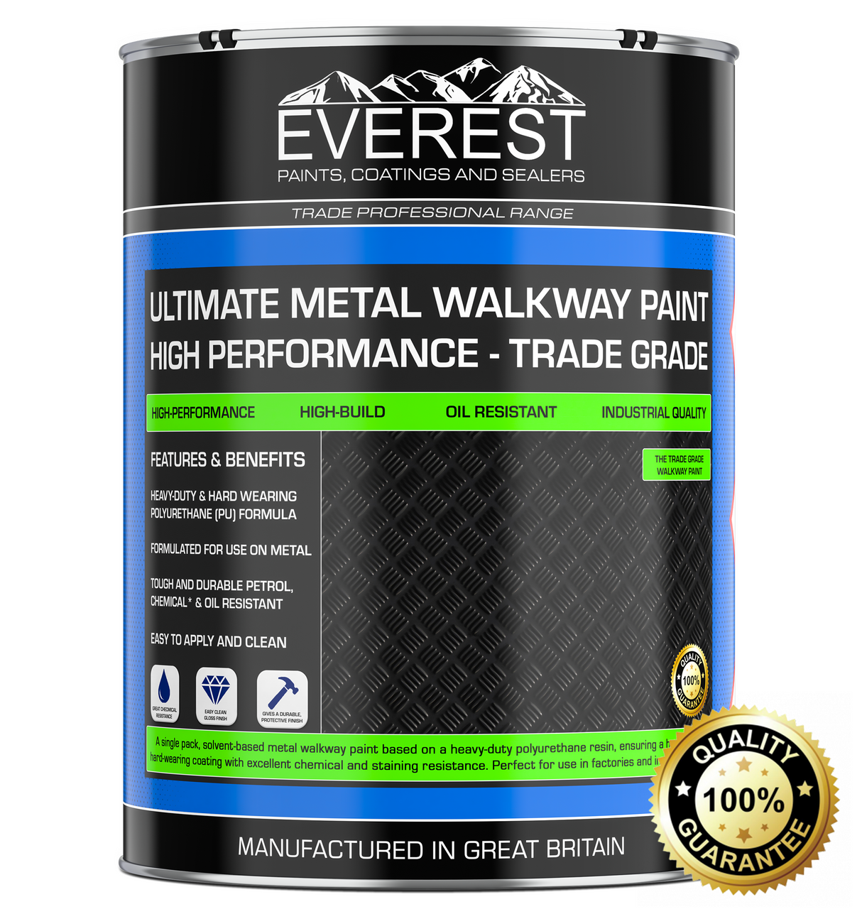 Everest Paints - Ultimative Metall-Gehwegfarbe - Handelsübliche Gehwegbeschichtung