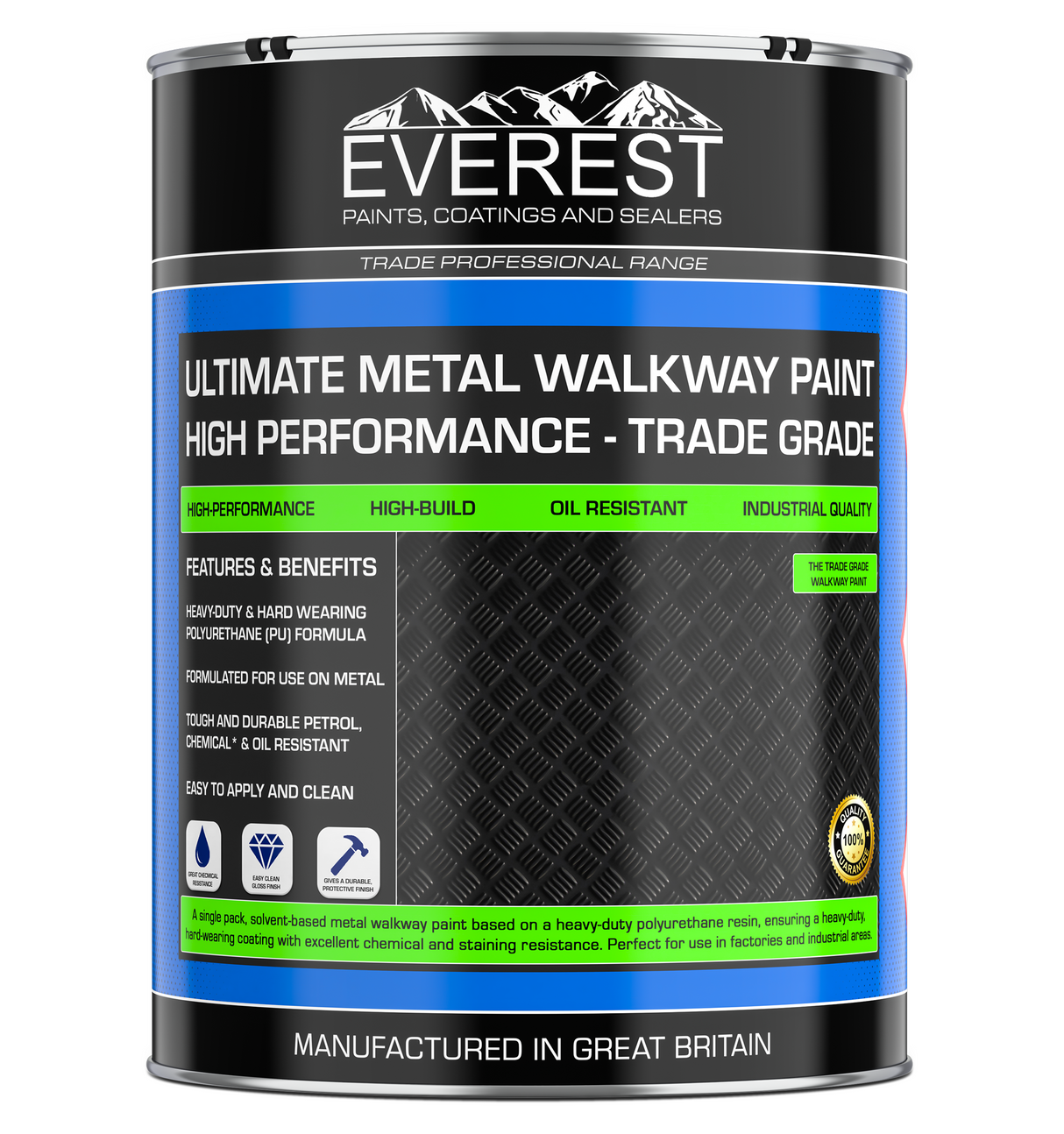 Everest Paints - Ultimative Metall-Gehwegfarbe - Handelsübliche Gehwegbeschichtung