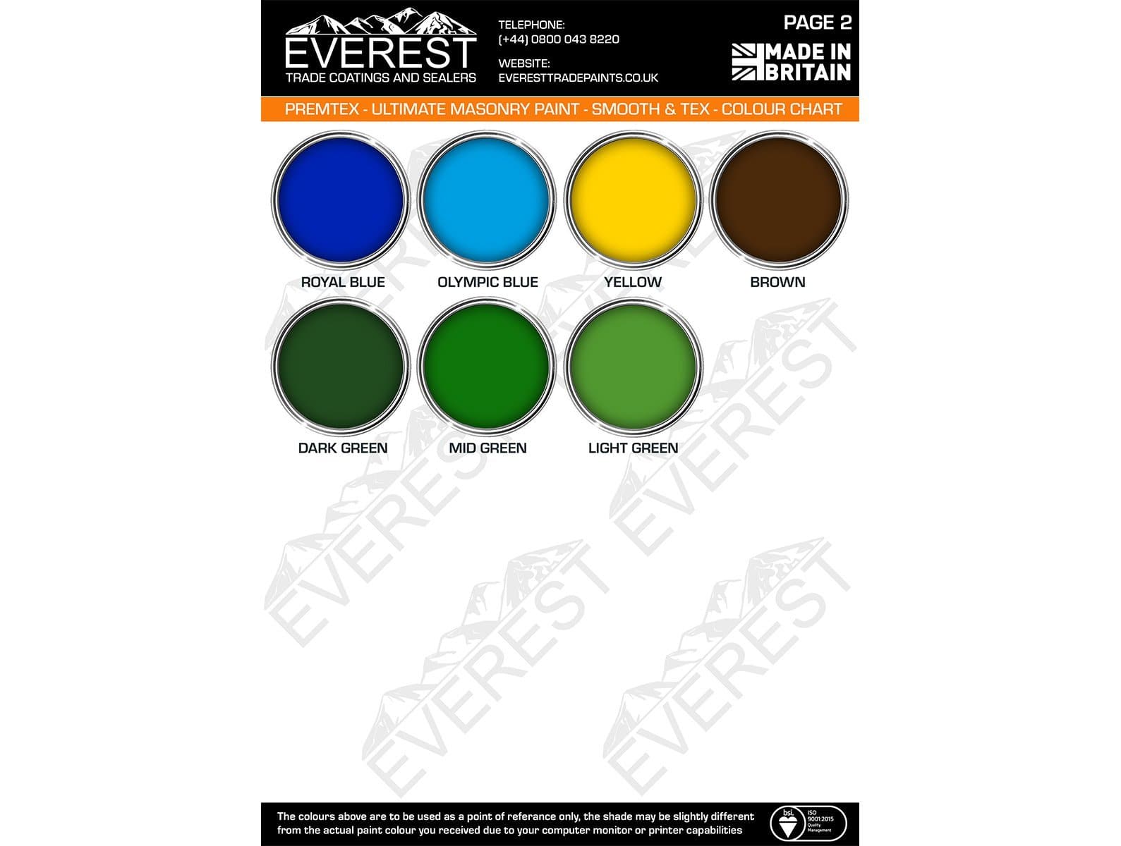 Everest - PremTex - Smooth Masonry Paint - Everest Paints